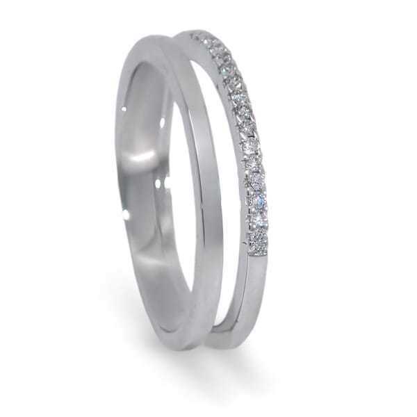 Diamantring i 14kt gull med diam. 0,08 ct W-SI - bur537021